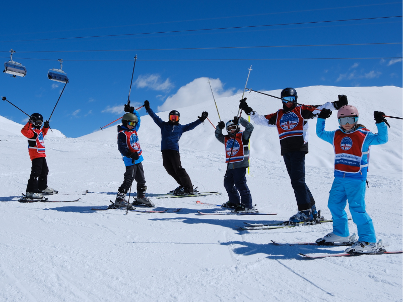 Full Day Groups Ski Lessons for Kids in Gudauri